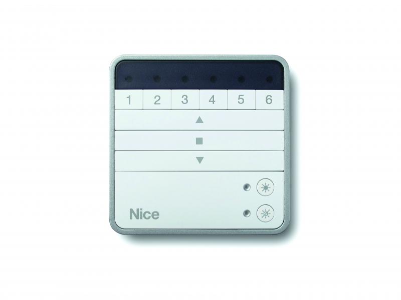 Photo Emetteur mural, Era-W, pour le contr�le de 6 automatismes ou 6 groupes d�automatismes, pouvant �tre activ�s en mode individuel ou groupe mixte, avec touches soleil marche/arr�t. | Ref : W6S