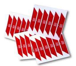Photo Bandes rouges autocollantes rflchissantes (boite de 24) | Ref : WA10