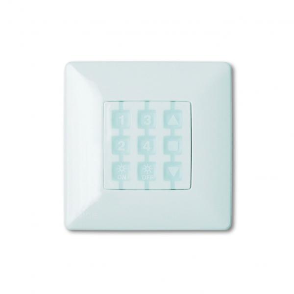 Photo Plaque murale Opla rectangulaire, couleur blanche, pour habillage metteurs serie NiceWay | Ref : WRW