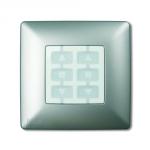 NICE FRANCE Plaque murale opla  carre, couleur aluminium, pour habillage metteurs serie niceway WSA