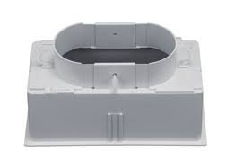 Photo Plenum TE-PAB avec diamtre adaptable en ABS gris pour grille de soufflage  300x150 | Ref : 172295