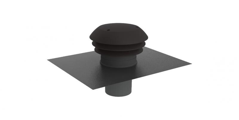 Photo chapeau toiture plastique CARA  couleur ardoise  D = 125 mm | Ref : 545539