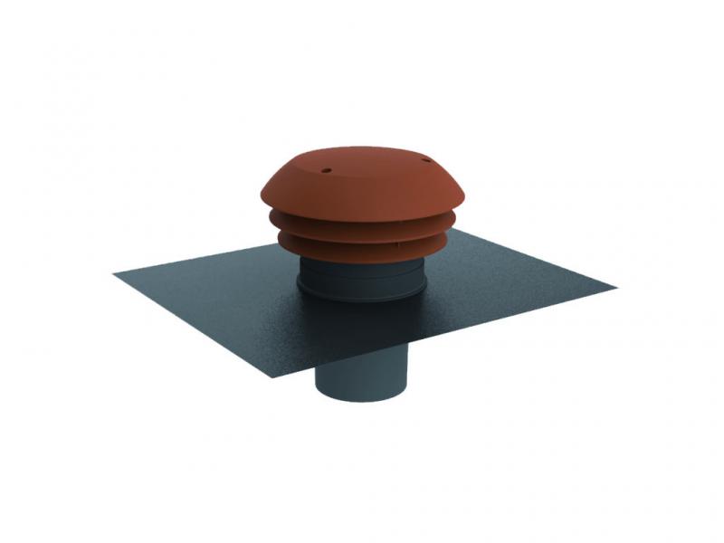 Photo Sortie de toiture plastique couleur tuile D=160mm | Ref : 545542