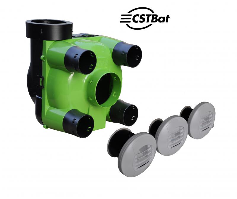 Photo Kit VMC Hygro B MODULO 2 R-CONTROL 2V , logement T3-T7, bouches  cordelette, trs basse conso | Ref : 551952