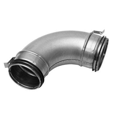 Photo Coude embouti galva à joint safe D=76mm Angle=90° spécial LFPE | Ref : 115756