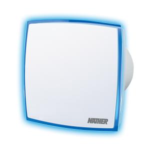 NATHER S.A. Arateur hlicode axial design. faade blanche avec clairage bleu. d=100mm. avec clapet anti-retour 549039
