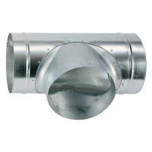 NATHER T droit circulaire galva d1=125mm d2=80mm angle=90 225593