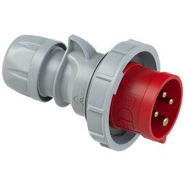Photo Fiche mle 16A mobile 3Ph+T 400V CEI 6h IP67 rouge connexion auto | Ref : 0142-6TT     