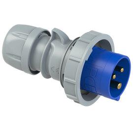 Photo Fiche mle 32A mobile Ph+N+T 230V CEI 6h IP67 bleu connexion auto | Ref : 0232-6TT     