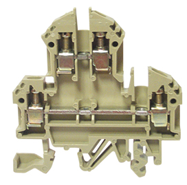 Photo BORNE DOUBLE. Double tage. borne  vis. botier isol : polyamide 6.6. | Ref : 1020.5