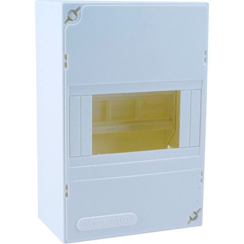 Photo Cache borne 6 modules avec bornier de terre IP30 IK05 blanc | Ref : CB6T