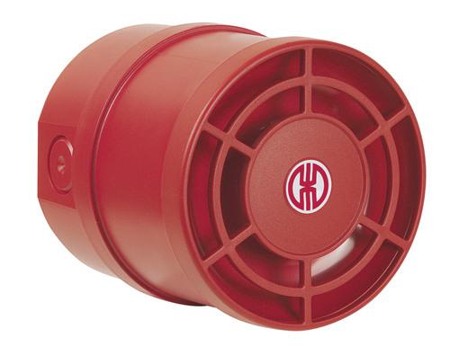 Photo Sirene 115dB reglable - Serie 140 - 32 sons - 9-28VDC - Rouge - Montage mural | Ref : 140 150 50
