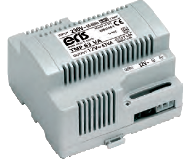 Photo Transfo modulaire 12VAC 63VA 5.25A 8 modules | Ref : TMP63VA/12V