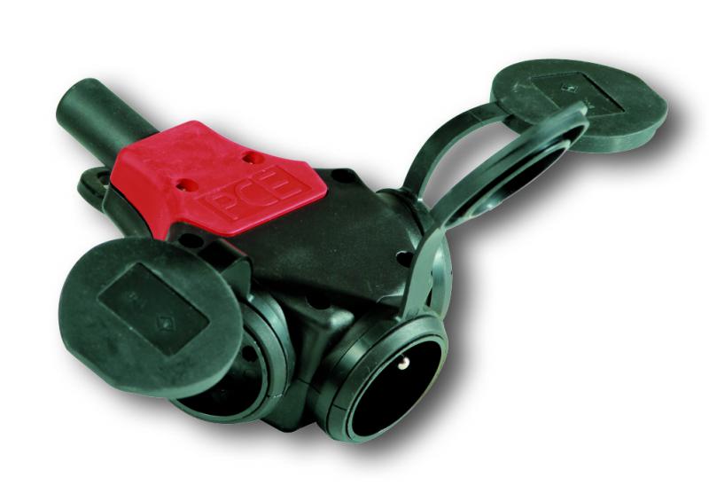 Photo Triplite 16A 2P+T IP44 standard franais NF en polyamide | Ref : 24311-SC