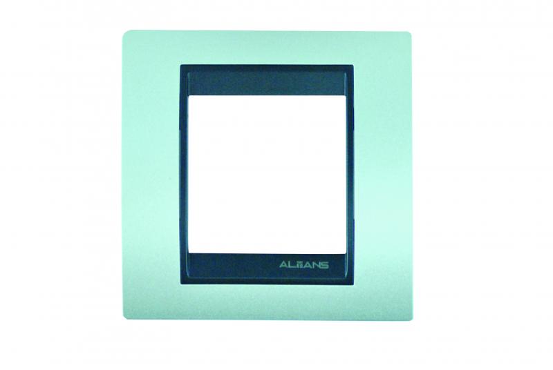 Photo Plaque simple horizontale gris clair corniche anthracite | Ref : P2220A