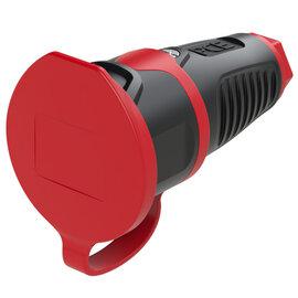 Photo Fiche femelle 2P+T 16A IP54 avec capuchon standard NF franais | Ref : 2411-SRC