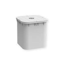 Photo Regard POLYBOX avec cylindre porte-poteau 250x250x250 couvercle gris | Ref : 2525G