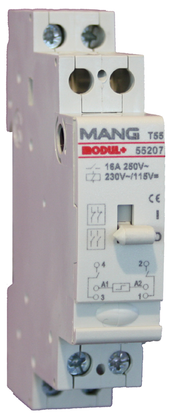Photo TELE T55 16A 2CONTACTS 230AC115DC | Ref : 055207/MANG