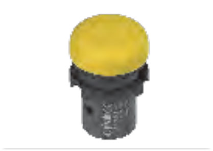 Photo VOYANT LED JAUNE MONOBLOC 230VAC | Ref : E61IL8A5110