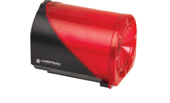 Photo Combine Feu flash & Sirene 114dB - Serie 144 - 230VAC - Rouge - Mural | Ref : 444 100 68