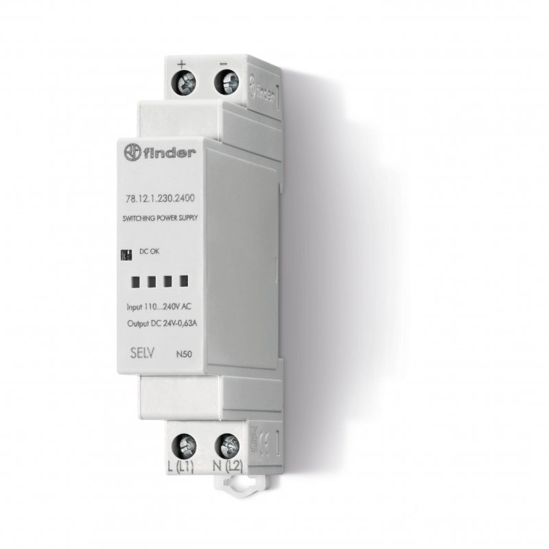 Photo Alimentation modulaire 0.63A Entre: 110  240VAC - Sortie: 24VDC 12W | Ref : 78.12.2400