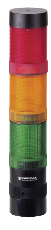 Photo KombiSIGN 40 - Colonne lumineuse premontee - 24VAC/DC - Vert/Orange/Rouge | Ref : 639 300 01