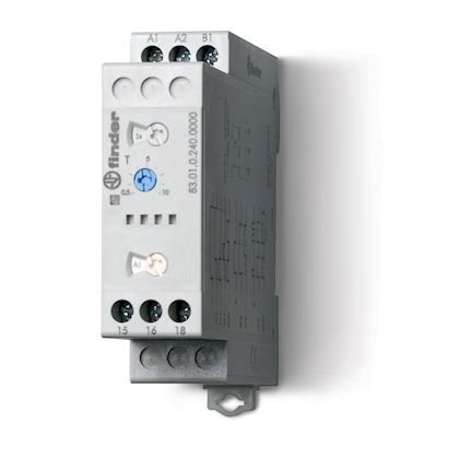 Photo Tempo multifonction multitension 1RT 16A 24-240VAC/DC, de 0,05s à 10jrs | Ref : 83.01.0240