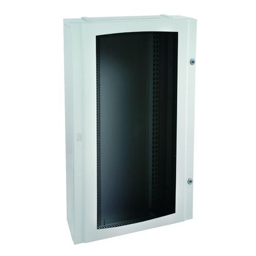 Photo Coffret 144-192 modules 6R-8R IP40 porte transparente IK09 RAL 9003 | Ref : 40SUP144-192PT