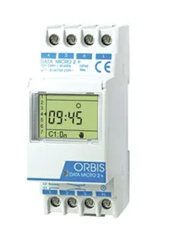 Photo Horloge digitale 230VAC 2 contacts 32 programmes rserve 4 ans | Ref : DATA MICRO2 +