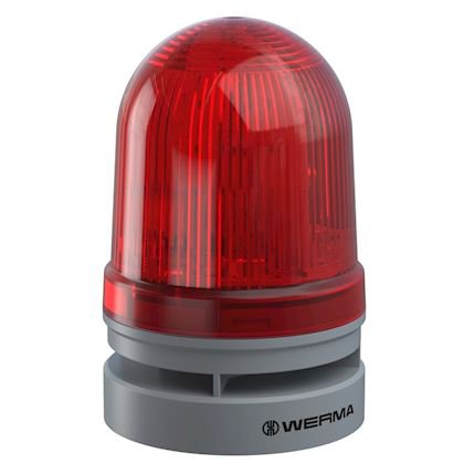Photo EvoSIGNAL Midi - Combi Flash/EVS 110dB - 12-24VAC/DC - Rouge Mtge polyvalent | Ref : 461 120 70