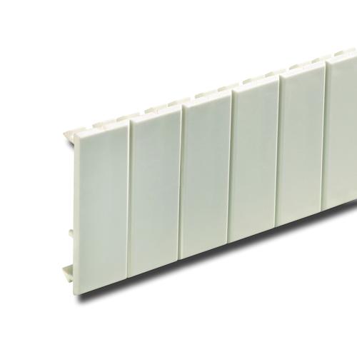 Photo Obturateur blanc RAL 9003 pour plastron modulaire longueur: 1 mtre | Ref : 48021
