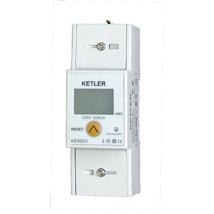 Photo Compteur LCD 80A mono RAZ partielle section maxi 25mm2 | Ref : KE8003