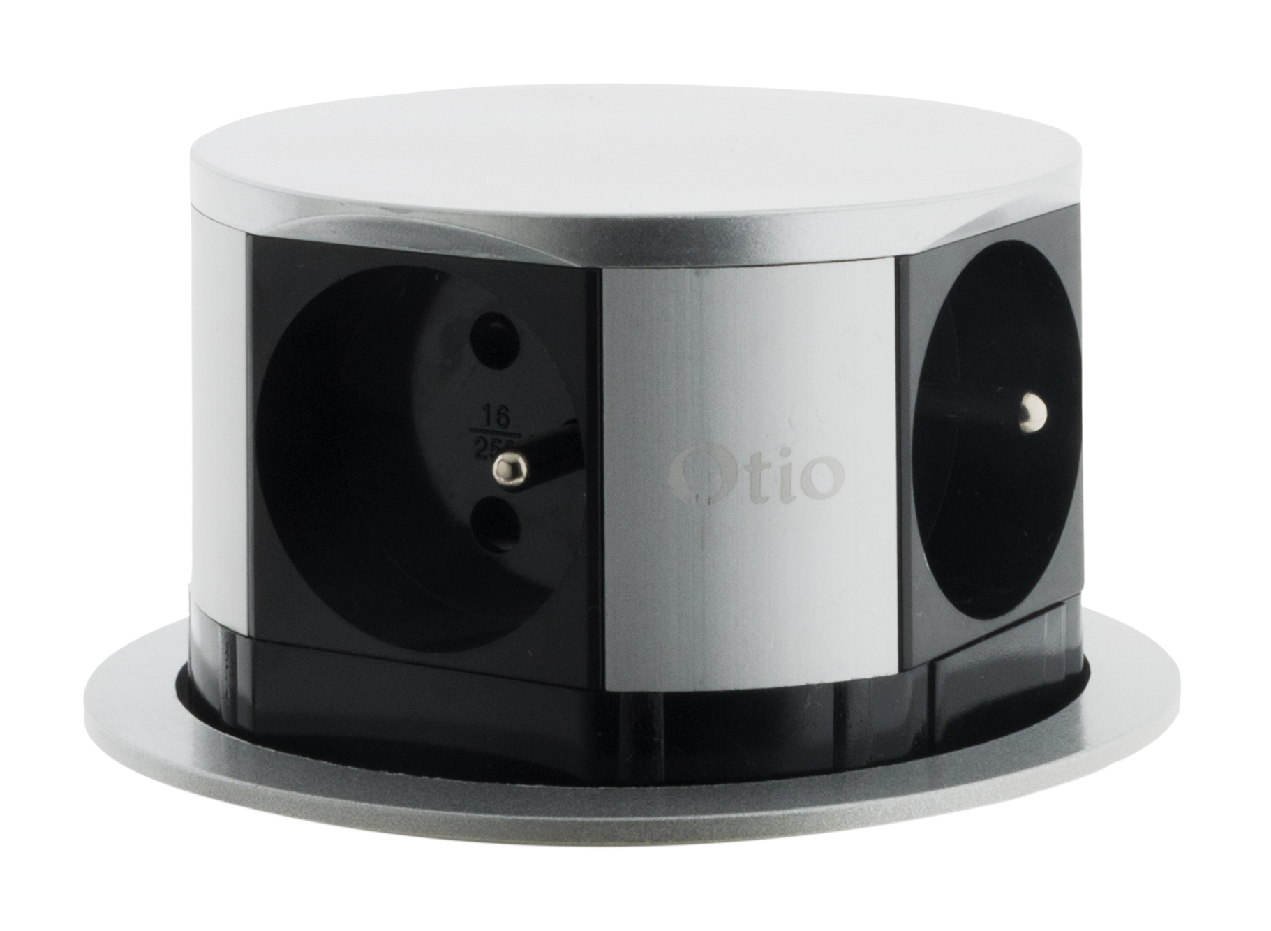 Photo BLOC ESCAMOTABLE DIAM.100MM 4 PC 16A - COMPACT PUSH | Ref : 760078