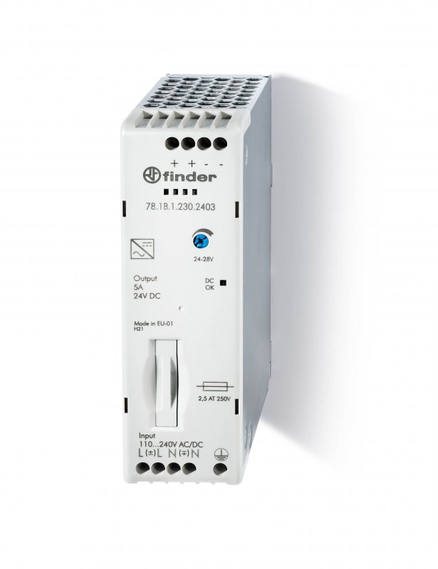 Photo Alimentation 5A Entre: 110-230VAC Sortie: 24VDC 110W. fusible incorpor | Ref : 78.1B.2403