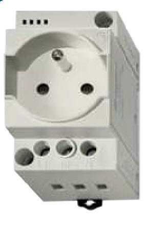 Photo Prise modulaire 2P+T grise | Ref : 7U.01