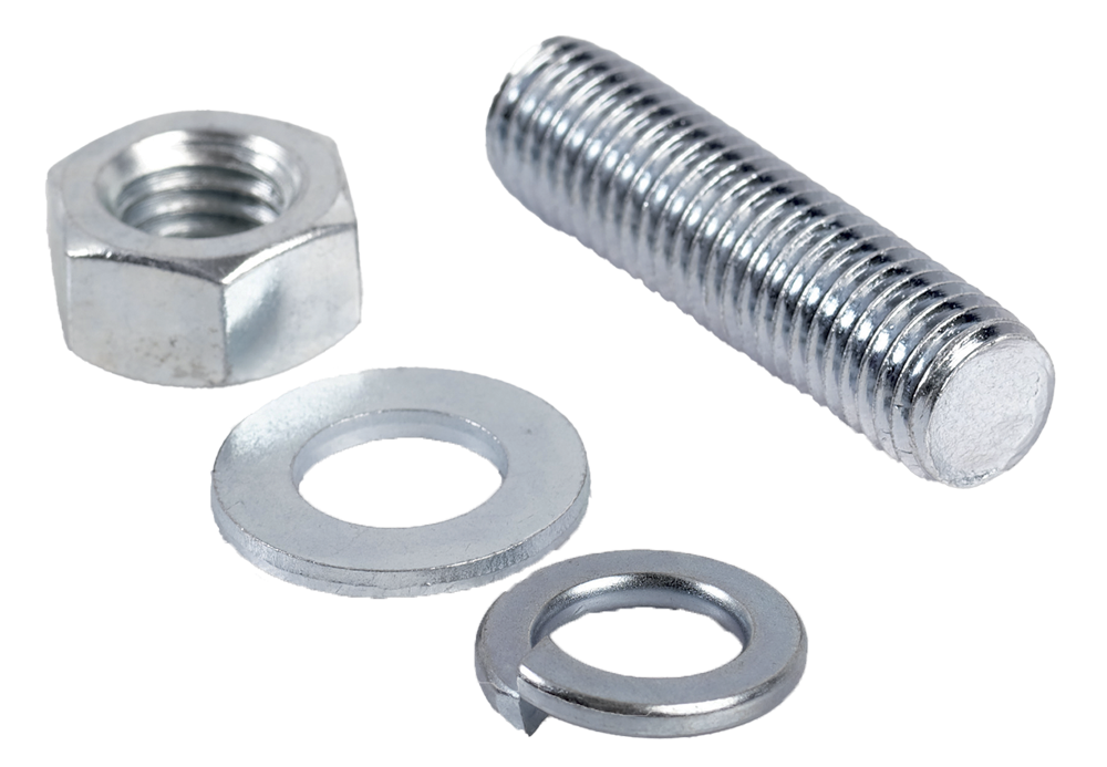 Photo Goujons filet�s pour isolateur M5 Lg: 20mm. complet avec �crou. rondelle plate et rondelle ressort | Ref : ISO3000