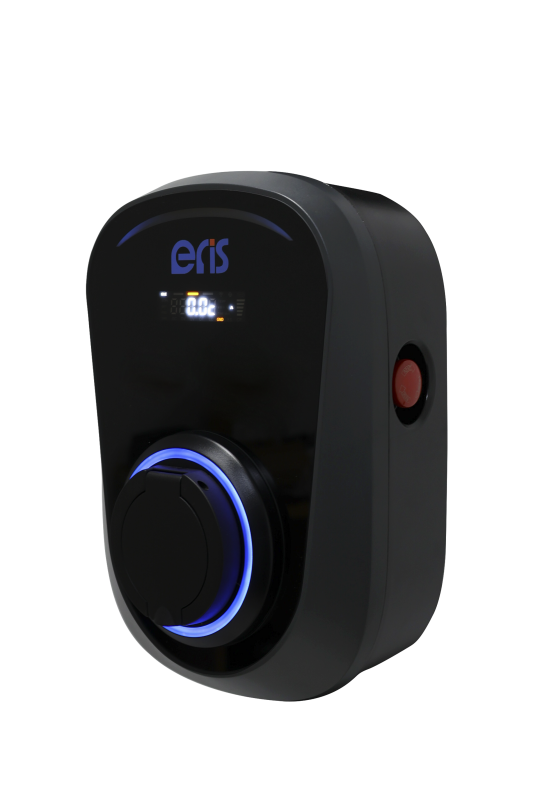 Photo Borne de recharge 7.4KW 32A T2S Plug & Play Mono rglable noir et anthracite | Ref : EVM7K/A