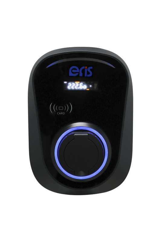 Photo Borne de recharge 11KW//22KW triphase communicante OCPP 1.6 JSON. volutive 2.0. Ecran LED couleur. Communication par Wifi ou port RJ45 et carte GPRS. Lecteur de carte RFID intgr. Puissance de charge configurable. Bouton arrt d\'urgence | Ref : EVT22KWRJ/A