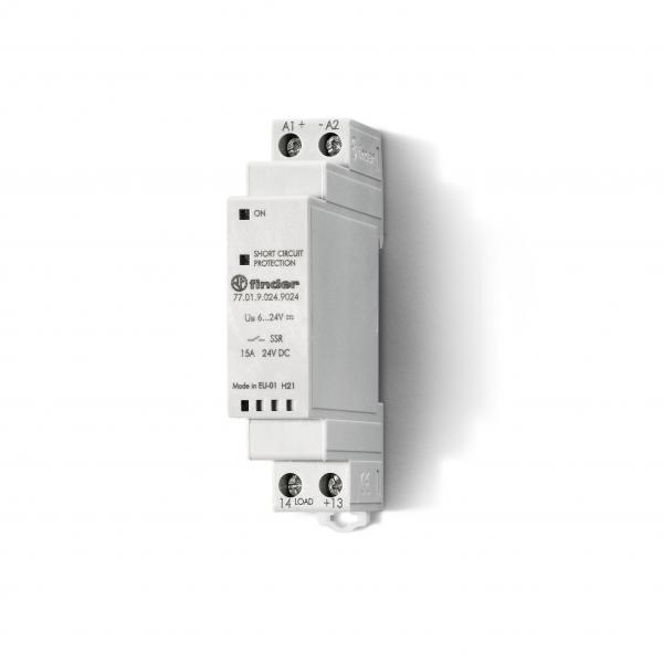 Photo Relais statique modulaire 1NO 15A 24V DC | Ref : 77.01.9.024.9024