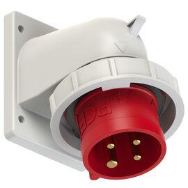 Photo Connecteur mle coud 16A 4 ples IP67 arrive cable par le plastron 66x86mm | Ref : 777142-6     