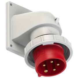 Photo Connecteur mâle coudé 32A 5 pôles IP67 arrivée câble par le plastron 90x100mm | Ref : 777252-6