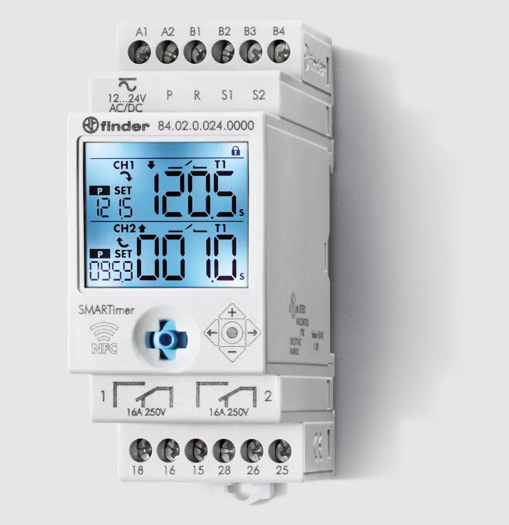 Photo Tempo digitale 25 fonctions 2 canaux 16A NFC 110-240VAC/DC | Ref : 84.02.0.230