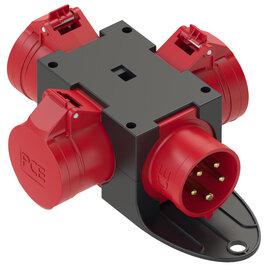 Photo Triplite 3 prises 5 pôles 16A 400V 6h IP44 | Ref : 9430411