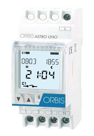 Photo Horloge astronomique 230VAC 1 contact grand cran LCD compatible cl Bluetooth | Ref : AST UNO 230V