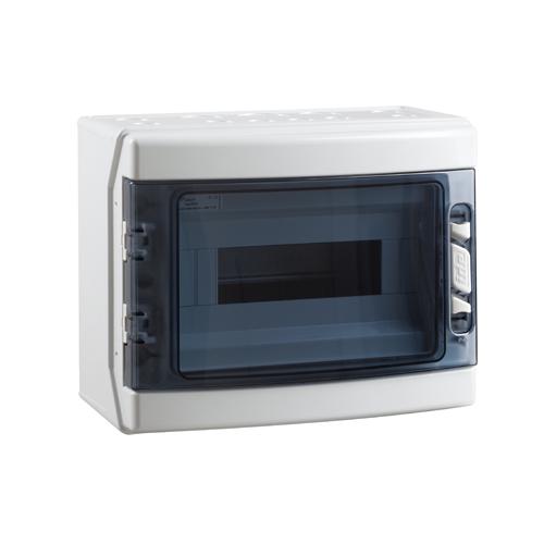 Photo Coffret tanche IP65 ABS 1x12 modules IK08 avec bornier de terre et neutre | Ref : CDN12PT/RR