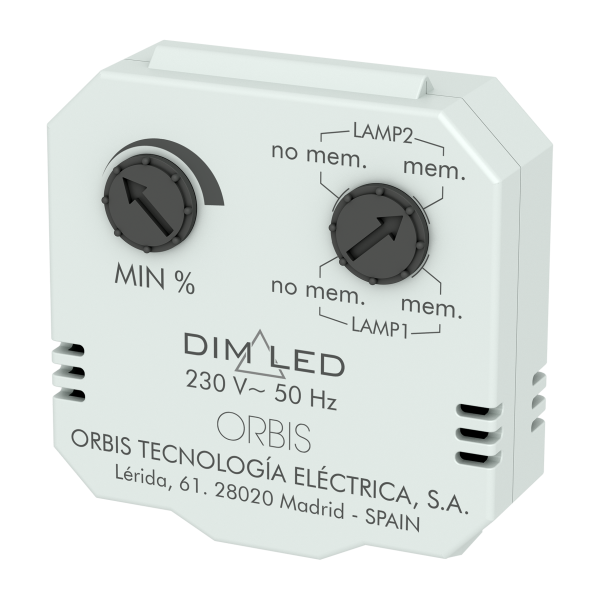 Photo DIMLED - 230VAC - RGULATION DE LA LUMINOSIT SUR BOUTON POUSSOIR STANDARD | Ref : DIMLED 230VAC