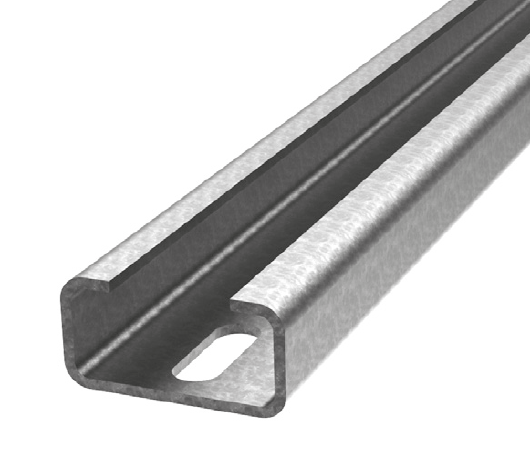 Photo Rail profil en C perfor 30 Ht: 15mm Lg: 2 mtres | Ref : DIN1050