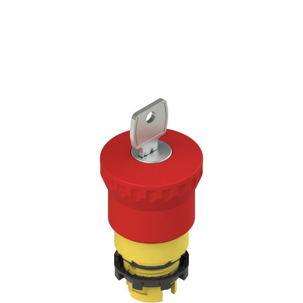 Photo Bouton d'arr�t d'urgence avec cl�s 455 r | Ref : E2 1PEMZ4531