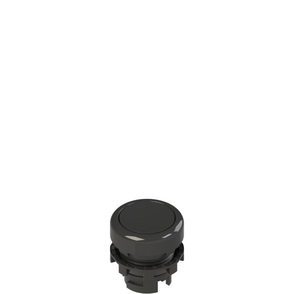 Photo Bouton-poussoir noir affleurant collerette noire | Ref : E2 1PU2R1210