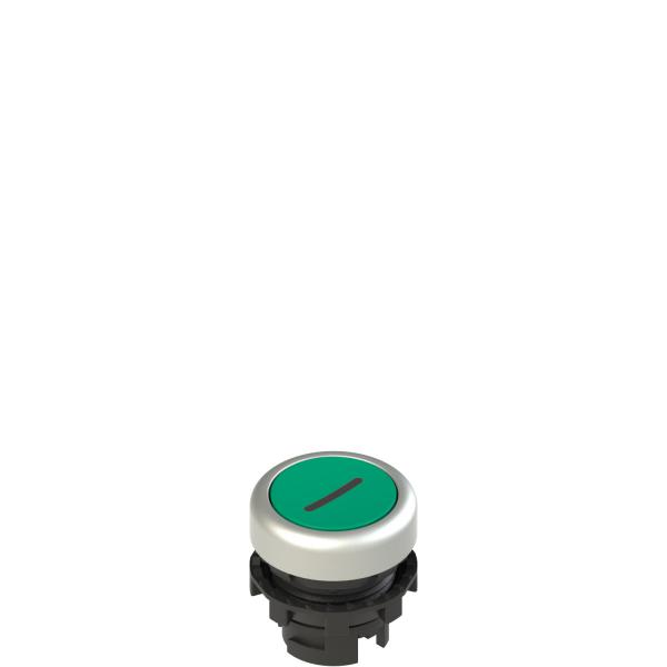 Photo Bouton-poussoir affleurant  impulsion. vert avec marquage | Ref : E2 1PU2R429L2